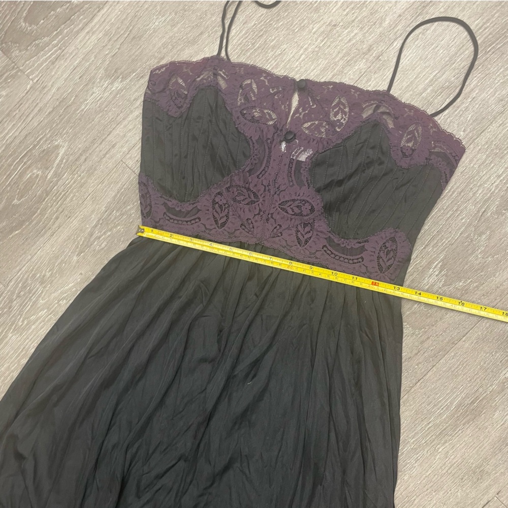 Lily of France VTG 70’s Rosa Puleo Szule Nightgown size small black purple - Picture 9 of 12
